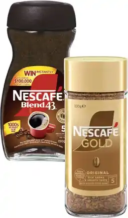 Coles Nescafé Gold Instant Coffee 90g-100g or Blend 43 140g-150g offer