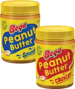 Coles Bega Smooth or Crunchy Peanut Butter 470g offer