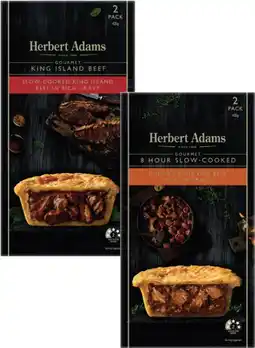 Coles Herbert Adams Slow Cooked Beef Pies 400g-420g offer
