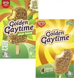 Coles Streets Golden Gaytime Sticks 400mL offer