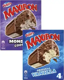Coles Peters Maxibon 560mL offer