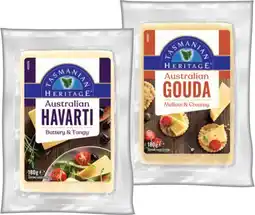 IGA Tasmanian Heritage Cheese Selected Varieties offer