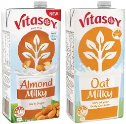 IGA Vitasoy Oat or Almond Milky Long Life Milk 1 Litre Selected Varieties offer