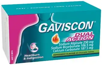 IGA Gaviscon Dual Action Chewable Tablets offer