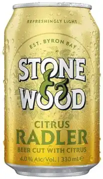 Coles Stone & Wood Citrus Radler Cans offer