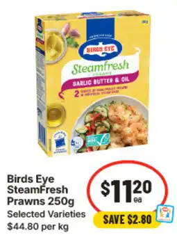 IGA Birds Eye SteamFresh Prawns offer