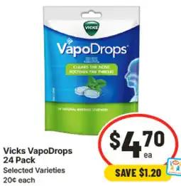 IGA Vicks VapoDrops offer