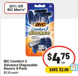 IGA BIC Comfort 3 Advance Disposable Razors offer