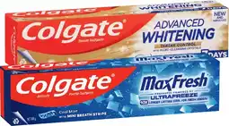 IGA Colgate Advanced Whitening or MaxFresh Cool Mint Toothpaste 120‑200g Selected Varieties offer