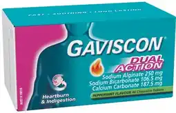 IGA Gaviscon Dual Action Chewable Tablets offer