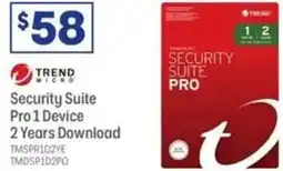 Officeworks Trend security suite pro 1 device 2 years download offer