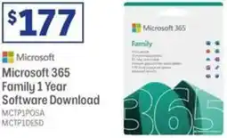 Officeworks Microsoft 365 family 1 year software download offer