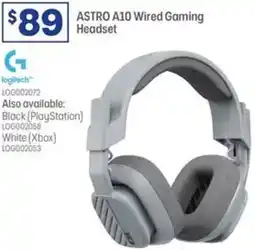 Officeworks Logitech astro a10 wired gaming headset offer