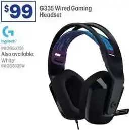 Officeworks Logitech g335 wired gaming headset offer