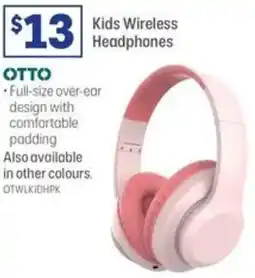 Officeworks Otto kids wireless headphones offer