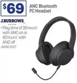 Officeworks J.burrows anc bluetooth pc headset offer
