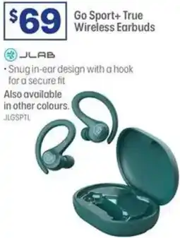 Officeworks Jlab go sport+ true wireless earbuds offer
