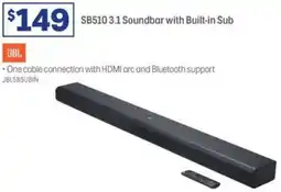 Officeworks jbl sb510 3.1 soundbar with built-in sub offer