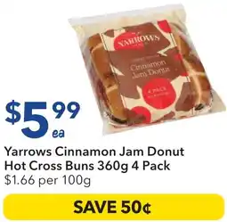 Ritchies Yarrows Cinnamon Jam Donut Hot Cross Buns offer