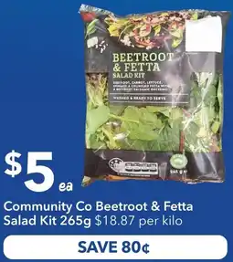 Ritchies Community co beetroot & fetta salad kit offer