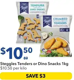 Ritchies Steggles Tenders or Dino Snacks offer
