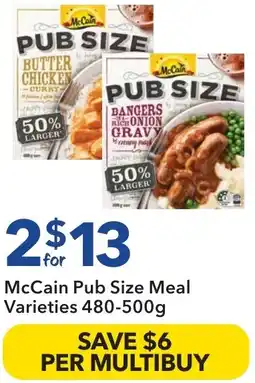 Ritchies McCain Pub Size Meal offer