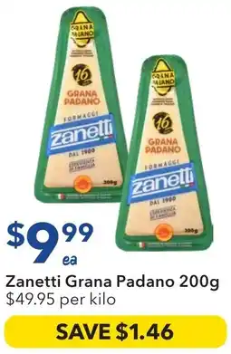 Ritchies Zanetti Grana Padano offer