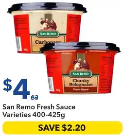 Ritchies San Remo Fresh Sauce offer