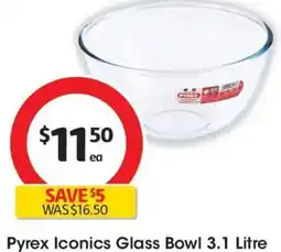 Coles Pyrex Iconics Glass Bowl offer