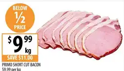 Supabarn Primo short cut bacon offer