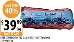 Supabarn Bass strait grass fed msa scotch fillet portions offer
