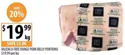 Supabarn Valenca free range pork belly portions offer