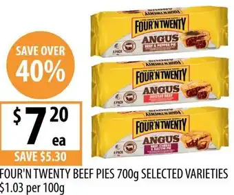 Supabarn Four'n twenty beef pies offer