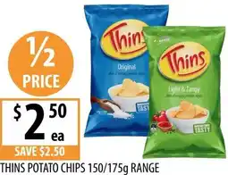 Supabarn Thins potato chips offer