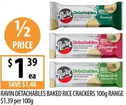 Supabarn Ravin detachables baked rice crackers offer