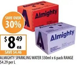 Supabarn Almighty sparkling water offer