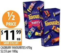 Supabarn Cadbury favourites offer