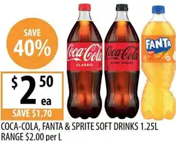 Supabarn Coca-cola, fanta & sprite soft drinks offer