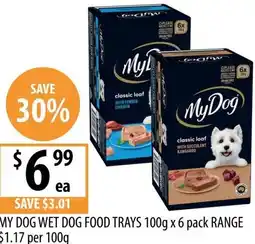 Supabarn My dog wet dog food trays offer