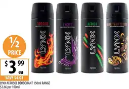 Supabarn Lynx aerosol deodorant range offer