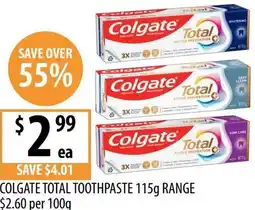 Supabarn Colgate total toothpaste offer