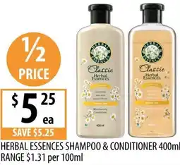 Supabarn Herbal essences shampoo & conditioner offer
