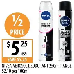 Supabarn Nivea aerosol deodorant offer