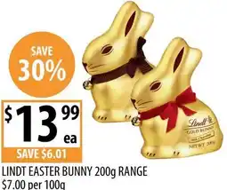 Supabarn Lindt easter bunny offer