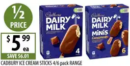 Supabarn Cadbury ice cream sticks offer