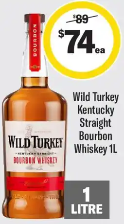 Liquorland Wild turkey kentucky straight bourbon whiskey offer