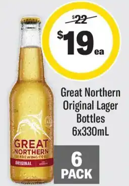 Liquorland Great Northern Original Lager Bottles offer