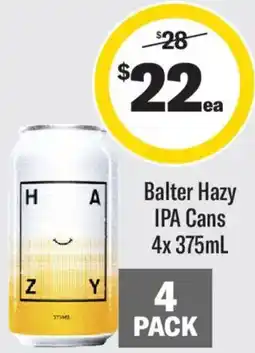 Liquorland Balter Hazy IPA Cans offer