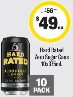 Liquorland Hard rated zero sugar cans offer