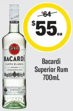 Liquorland Bacardi Superior Rum offer